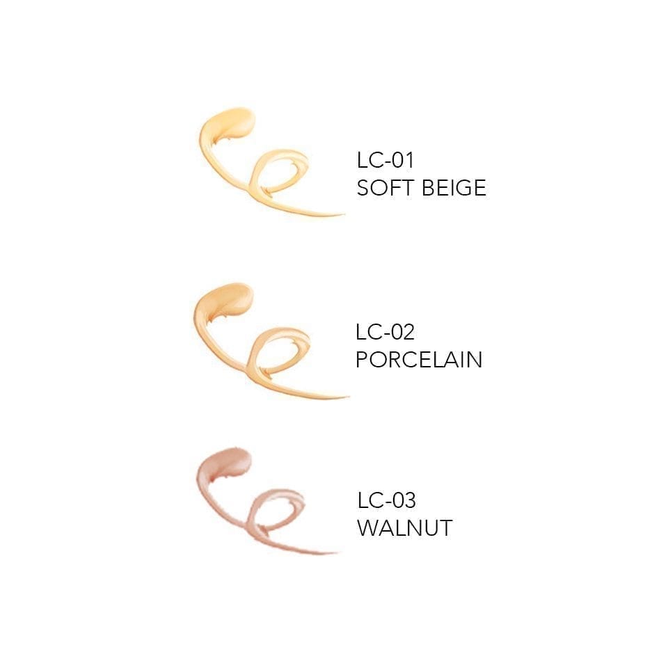 Lighting Up Concealer Colour Chart
